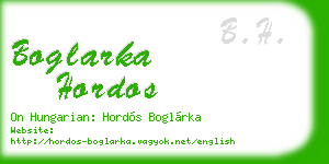 boglarka hordos business card